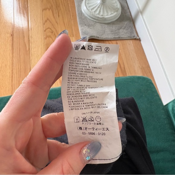 Max Mara Holt Renefrew Italy 100% Wool Black Long Sleeve Crew Neck Tee T-Shirt M - Picture 10 of 11